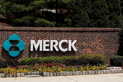 The Merck logo is seen at a gate to the Merck &amp; Co campus in Linden, New Jersey, US. (Reuters)