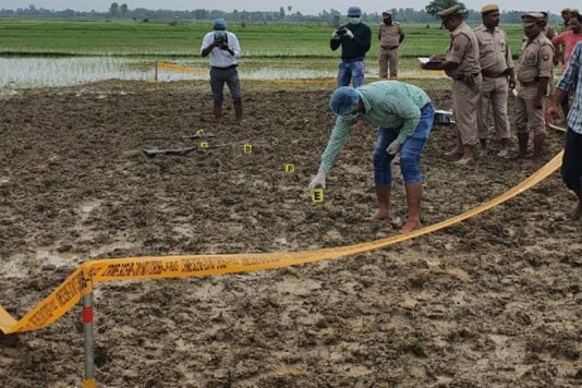 The site where gangster Vikas Dubey was killed.