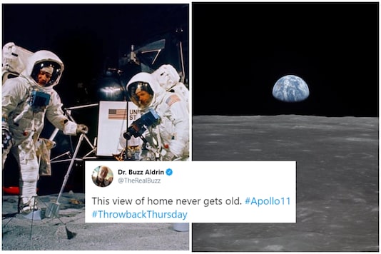Dr Buzz Aldrin, the second man to walk on the moon, shared a throwback image of planet Earth, seemingly taken during the Apollo 11 mission | Image credit: Reuters/Reuters Dr Buzz Aldrin, the second man to walk on the moon, shared a throwback image of planet Earth, seemingly taken during the Apollo 11 mission | Image credit: Reuters/Reuters