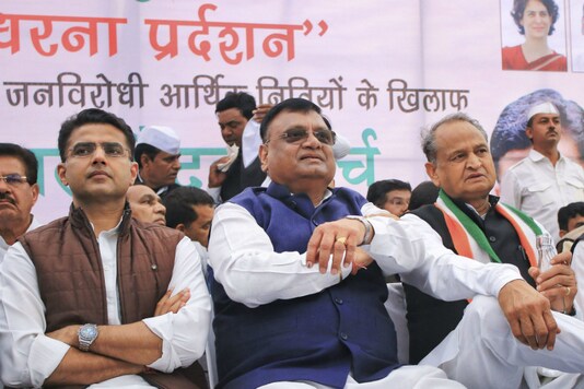 CM Ashok Gehlot with Sachin Pilot. (PTI File)
