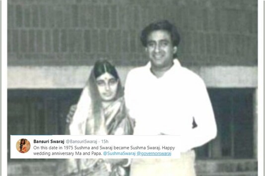 Picture shared by Bansuri Swaraj.