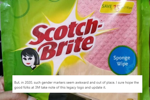 Scotch Brite is being called out for sexist legacy logo that promotes gender roles | Image credit: LinkedIn
