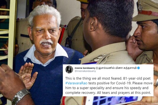 Telugu poet Varavara Rao has been in prison for 22 months in connection with the Elgar Parshid-Maoist links case | Image credit: PTI/Twitter