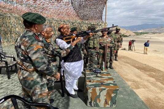 Chief of Defence Staff Gen Bipin Rawat and Army chief Gen M M Naravane are accompanying Singh on the visit. 
