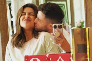 Priyanka Shares Selfie of Nick Jonas Giving Smooch on Cheek