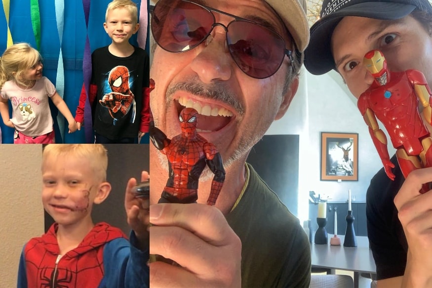 After Chris Evans Robert Downey Jr Tom Holland Send Messages To Kid Who Saved Sister From Dog Attack