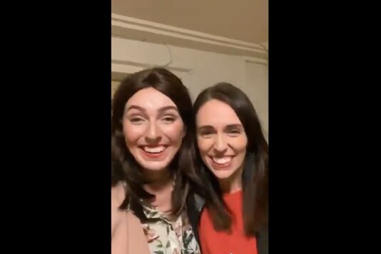 New Zealand Prime Minister with her look alike 