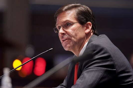 Secretary of Defense Mark Esper testifies during a House Armed Services Committee hearing on 'Department of Defense Authorities and Roles Related to Civilian Law Enforcement' in Washington, DC, U.S. July 9, 2020. Greg Nash/Pool via REUTERS