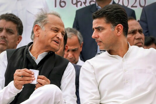 CM Ashok Gehlot with Sachin Pilot (PTI File)