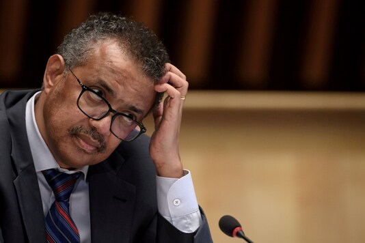 World Health Organization (WHO) Director-General Tedros Adhanom Ghebreyesus attends a news conference organized by Geneva Association of United Nations Correspondents (ACANU) amid the COVID-19 outbreak, caused by the novel coronavirus, at the WHO headquarters in Geneva Switzerland July 3, 2020. Fabrice Coffrini/Pool via REUTERS