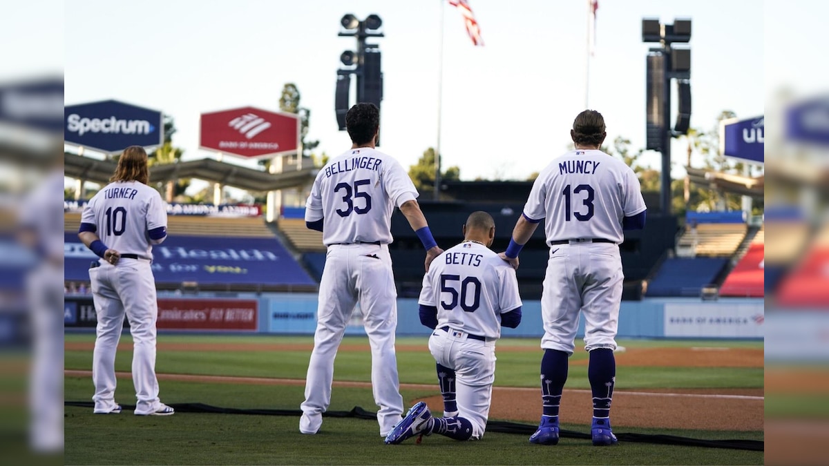 Major League Baseball Players Take Knee During US National Anthem as