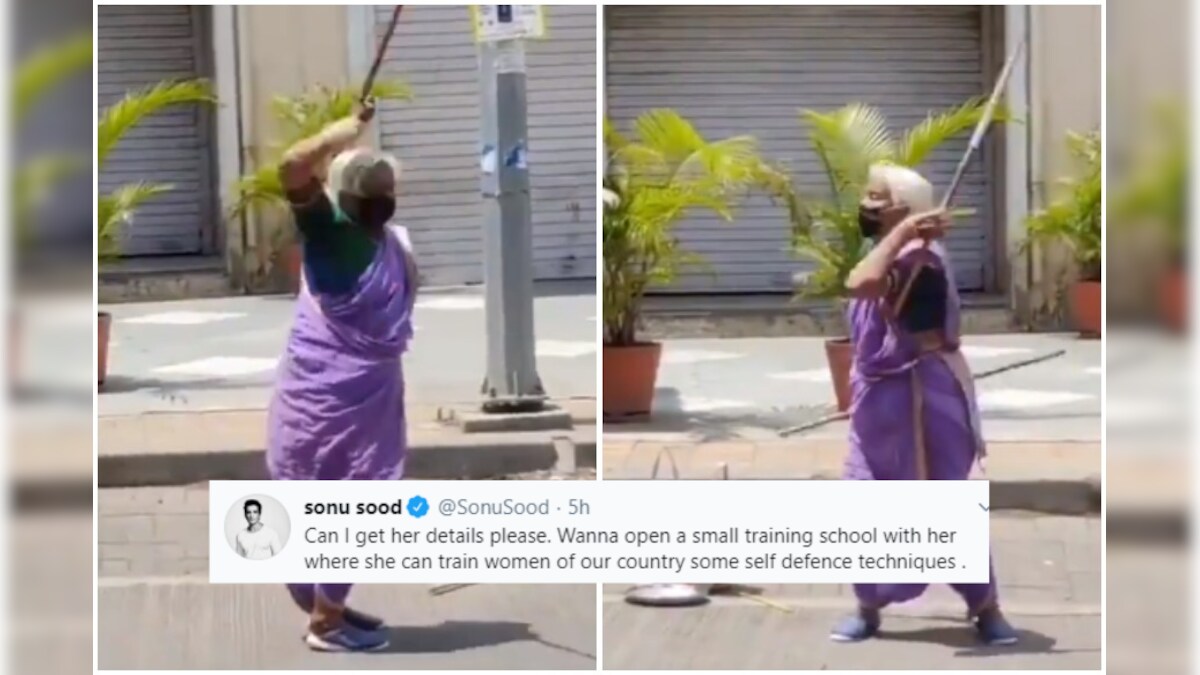 85-Year-Old Shantabai Pawar's Lathi Skills Impresses Internet, Sonu Sood Pitches in to Help