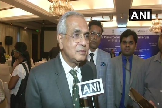 Niti Aayog vice-chairman Rajiv Kumar. (Credit: ANI/Twitter)