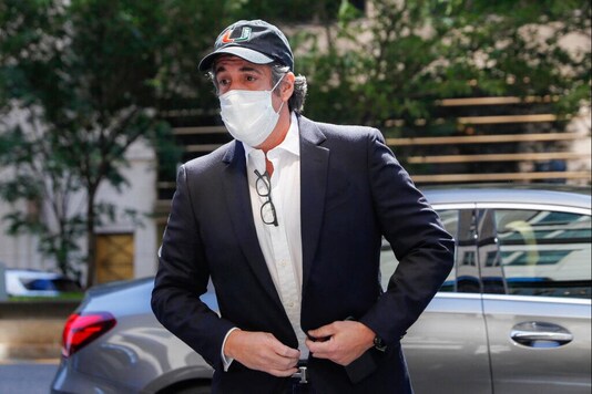 In this May 21, 2020 file photo, Michael Cohen arrives at his Manhattan apartment in New York after being furloughed from prison because of concerns over the coronavirus. (AP)
