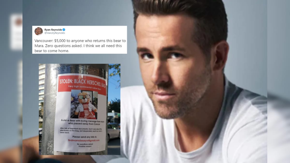 Ryan Reynolds Will Pay $5000 to Anyone Who Returns Woman’s Teddy With Mom's Last Message