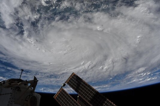 The photo  captures the Hurricane Hanna  from space. Credits: Twitter 