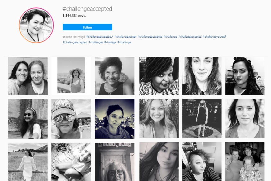 Women on Instagram are Posting Black and White Selfies With Challenge Accepted. Here's Why News18