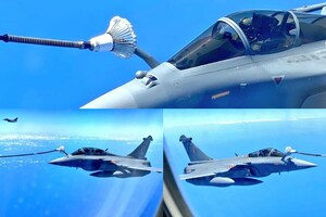 Rafale Fighter Jets Being Refuelled Mid-Air at 30,000 Feet; See Pics