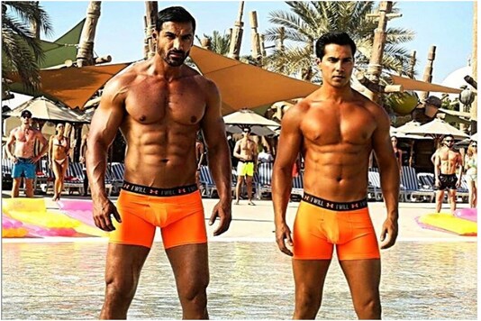 John Abraham and Varun Dhawan in Dishoom.