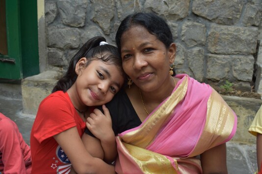 Picture of an SOS mother with one of her children.