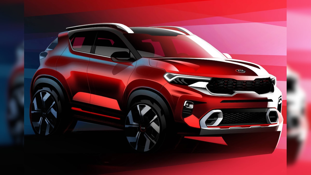 Upcoming Kia Sonet Compact SUV Exterior and Interior Unveiled in Official Design Sketches