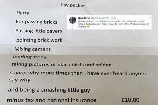 Builder's 'Pay Packet' for a 6-Year-Old Boy who Helped Him Build a ...