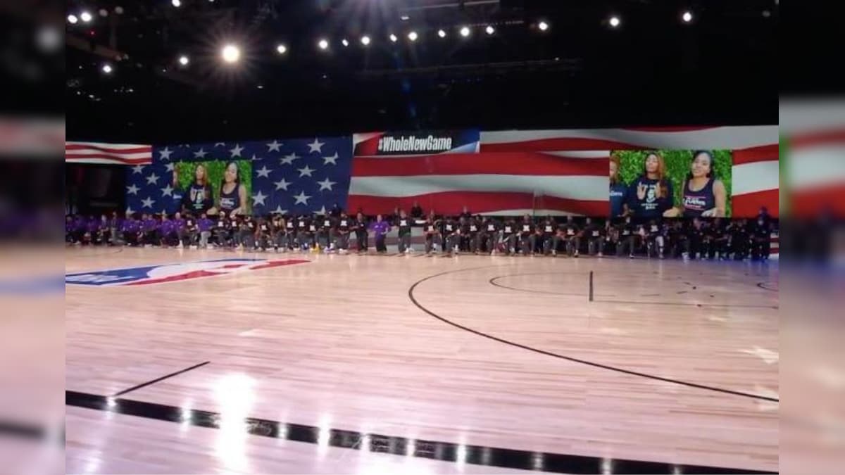 Players Take a Knee in Support of Black Lives Matter Movement as NBA Restarts in Florida 'Bubble'