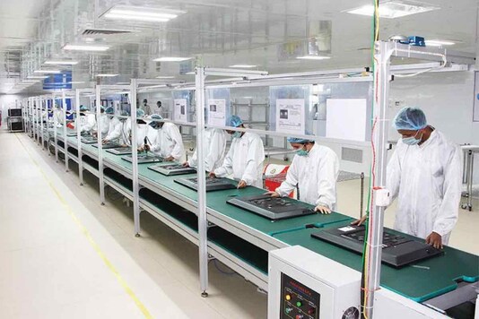 TV manufacturing facility at Dixon Technologies in India (Image: Dixon Tech)