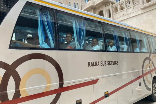 Congress MLAs leave Hotel Fairmont.