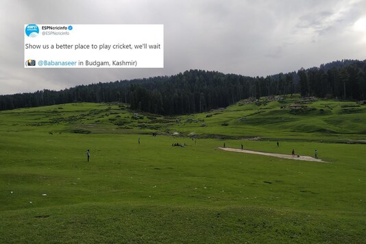 This Breathtaking Photo of Lush Cricket Ground in Kashmir has Stumped the Internet