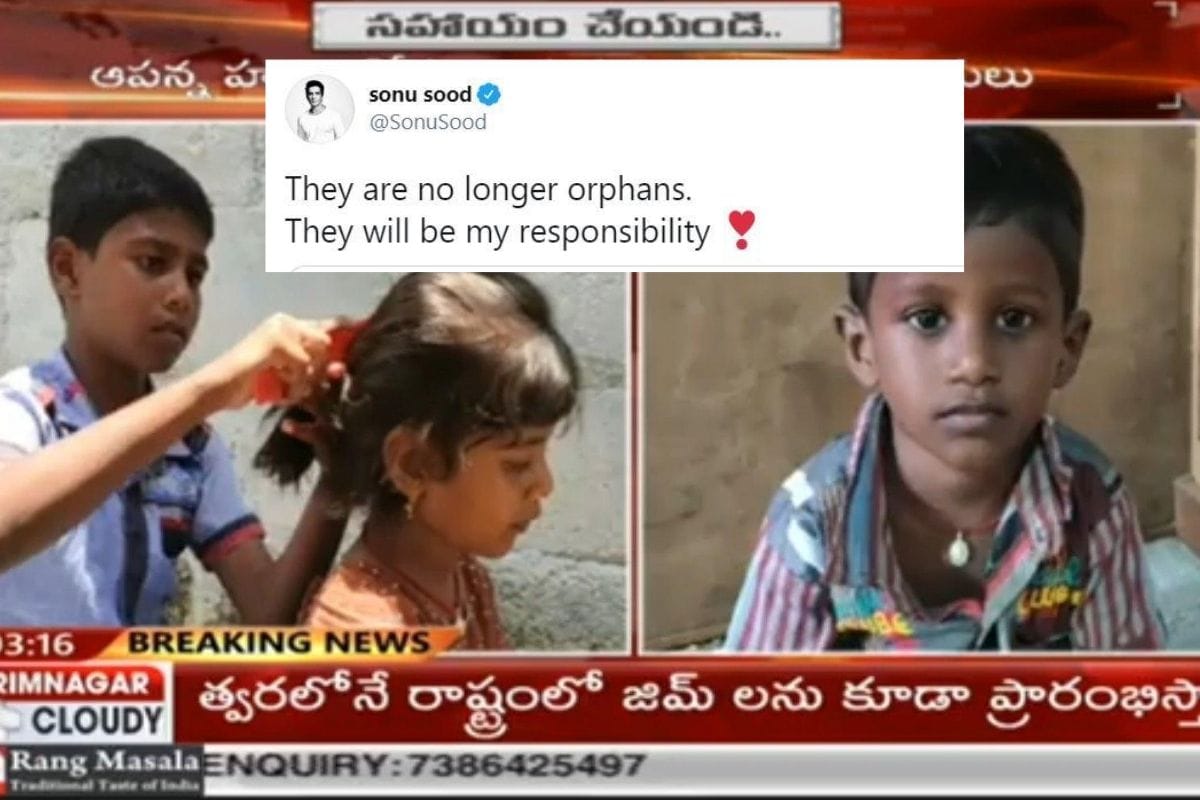 Sonu Sood 'Adopts' Three Orphan Kids from Telangana, Gets ...