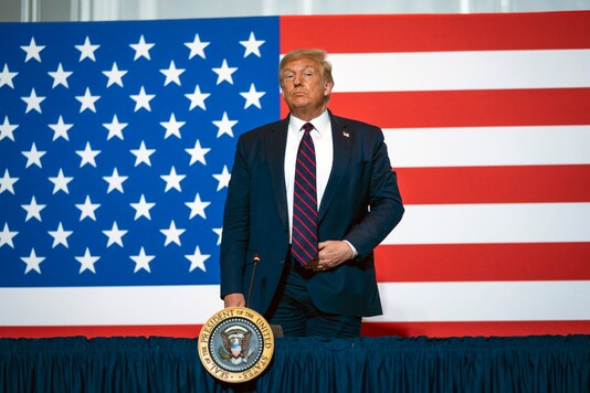 President Donald Trump during a visit to the headquarters of the American Red Cross in Washington on Thursday, July 30, 2020. (Doug Mills/The New York Times) 