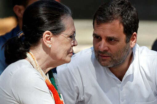 Sonia Gandhi with Rahul Gandhi. (Reuters)