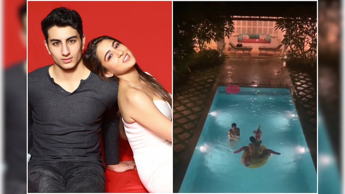 Sara Ali Khan's Happy Rakhi Post has Brother Ibrahim Toppling Her Into the Pool