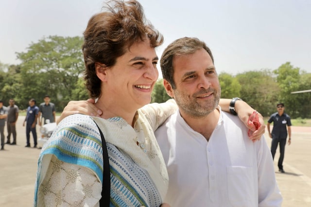 File photo of Rahul Gandhi with Priyanka Gandhi Vadra. (PTI)
