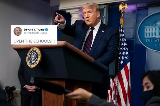 Donald Trump Again Calls for Reopening of Schools, Twitter Asks Him to Send his Kids First