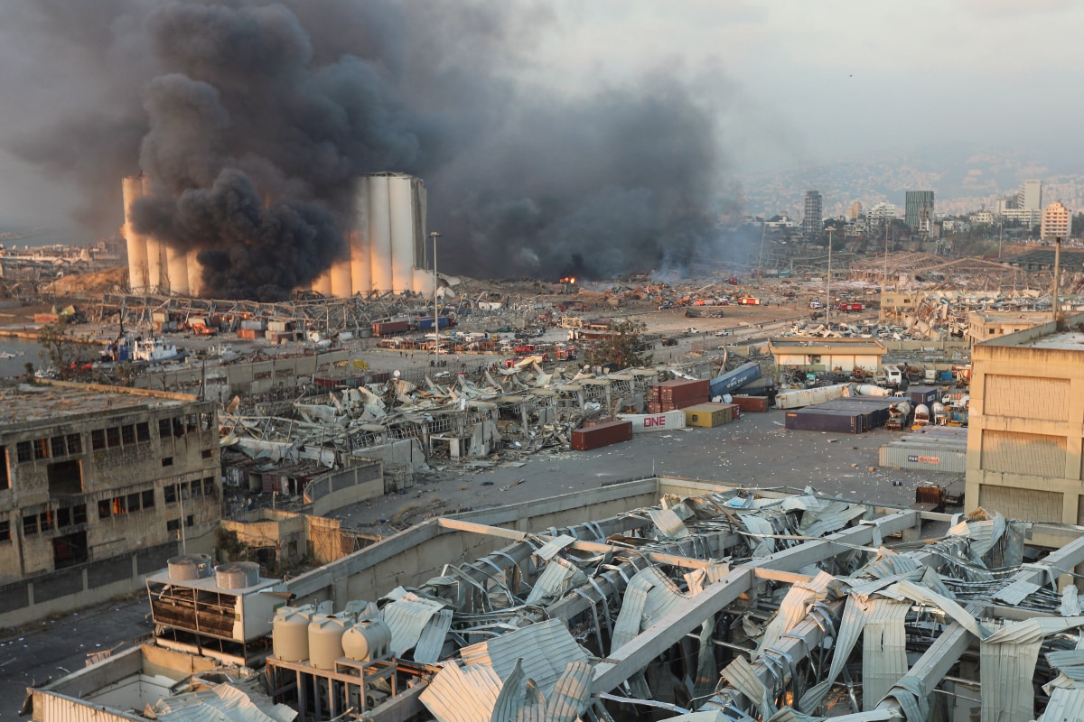 Explosion in Beirut's Port Leaves 43 Metres Deep Crater