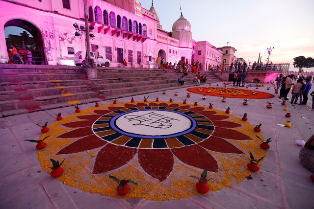 For representation: Banks of the River Sarayu are decorated on the eve of a groundbreaking ceremony of a temple dedicated to the Hindu god Ram in Ayodhya, India, (AP Photo/Rajesh Kumar Singh)