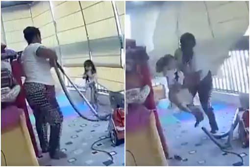 CCTV footage captured the moment when the Beirut blast occurred and a domestic worker managed to save the life of a child | Image credit: Twitter