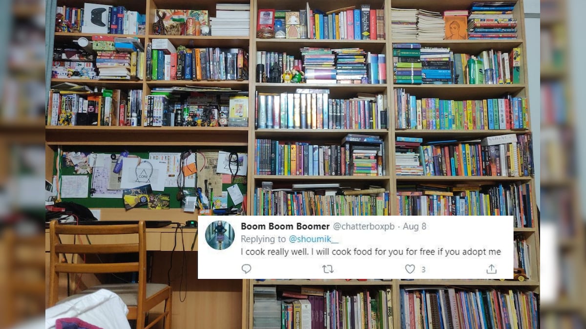 This Man's Home is a Library with 8,000 Books, Twitter Says 'Adopt Me'