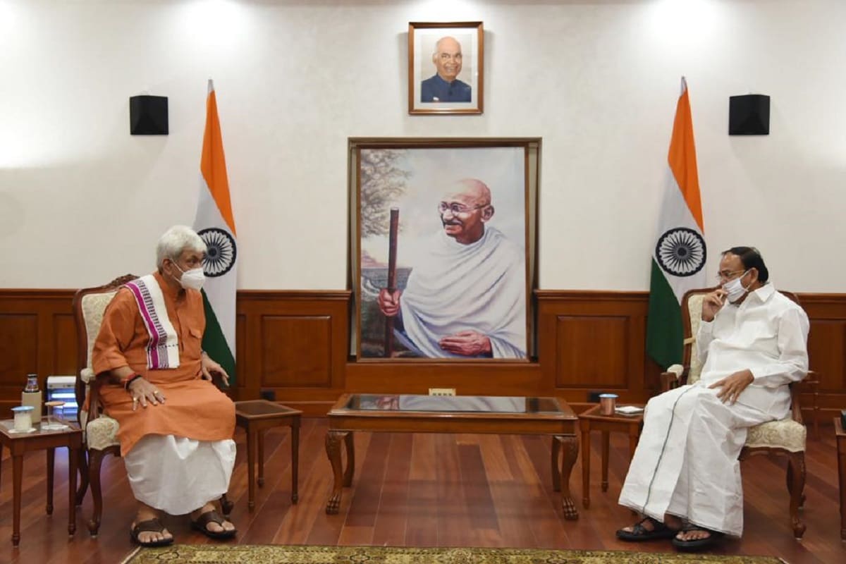 J&K Lt Governor Manoj Sinha Meets President Kovind, Vice-President Venkaiah Naidu