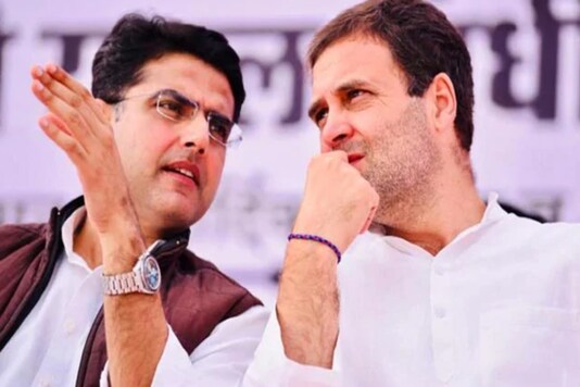 A file photo of Sachin Pilot with Rahul Gandhi. (Facebook/Sachin Pilot)