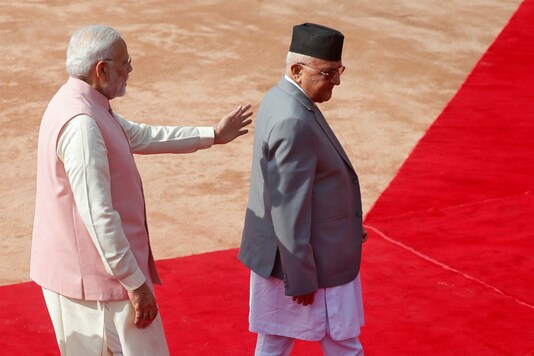 Nepal's KP Oli with PM Narendra Modi (Reuters)