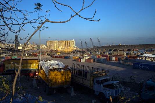Wreckage on August 7, 2020, days after tons of ammonium nitrate stored at the Port of Beirut exploded. (Diego Ibarra Sanchez/The New York Times) 