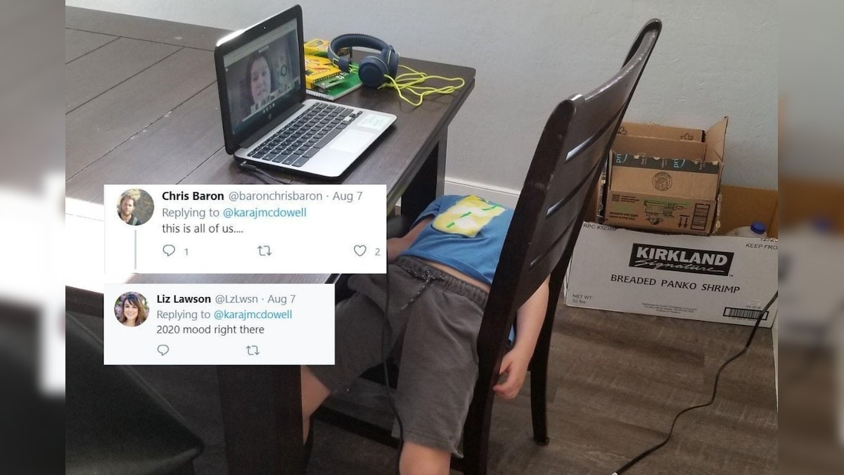 Viral Photo of Kid Falling Asleep During Zoom Class is Our Collective '2020 Mood'