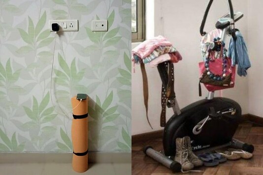 Hilarious alternative use of fitness equipment. Credits: Twitter 