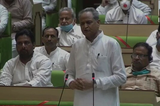 For representation: Rajasthan CM Ashok Gehlot speaks in the Assembly during the debate on Friday. (Twitter/ANI)