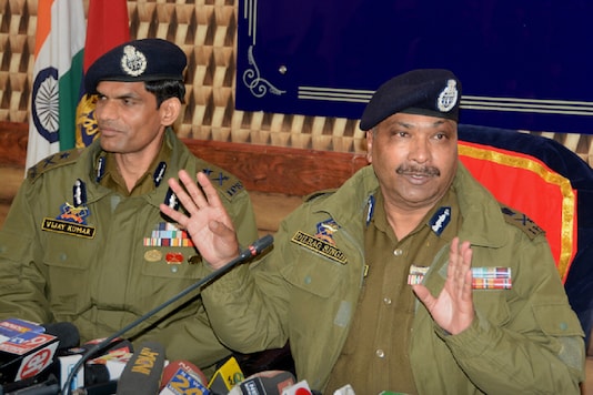 File photo of Director General of Jammu and Kashmir Police Dilbag Singh (Right). 