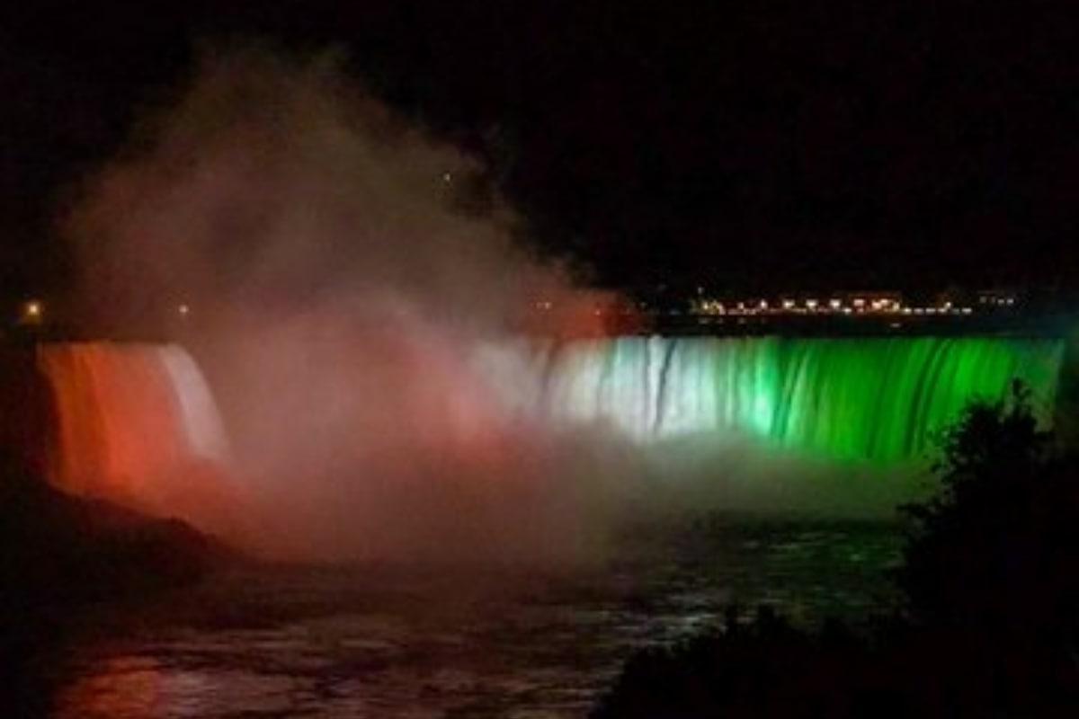 WATCH: Iconic Niagara Falls Illuminated With Indian Tricolour On Nation