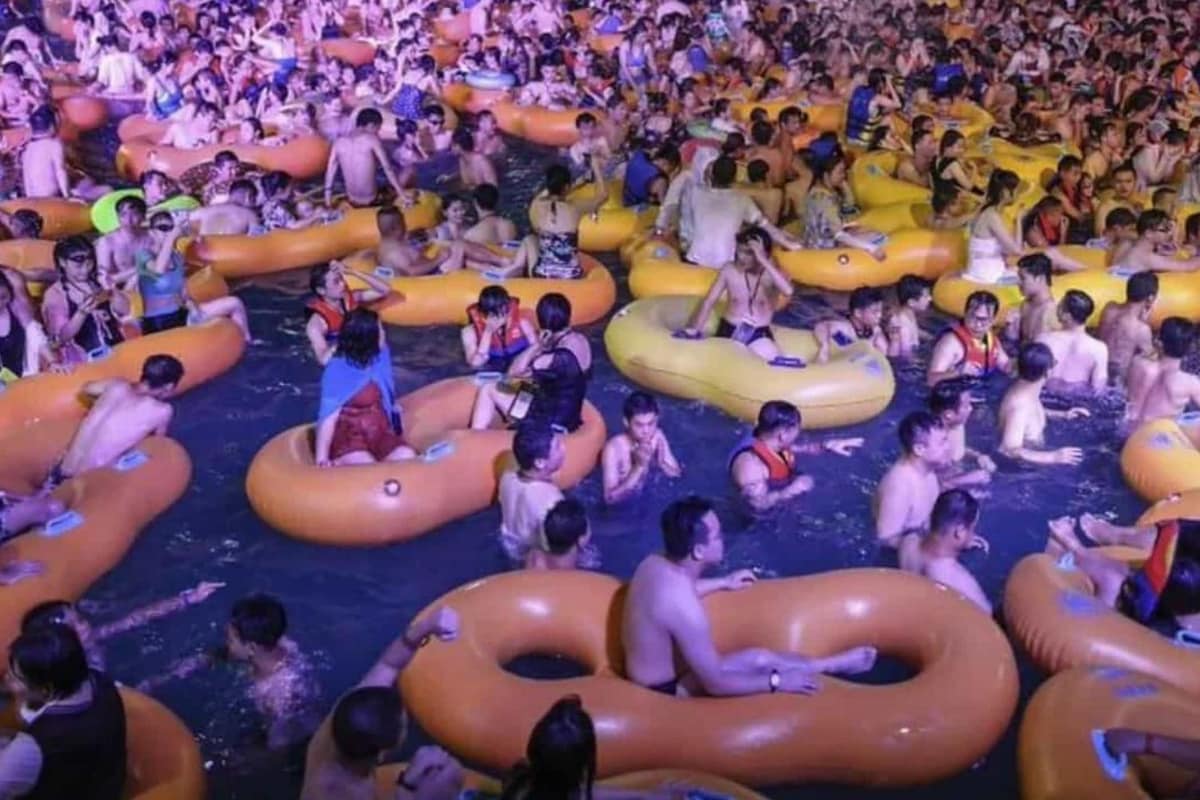 Thousands Without Masks Party at Water Park in Wuhan, Where Covid ...
